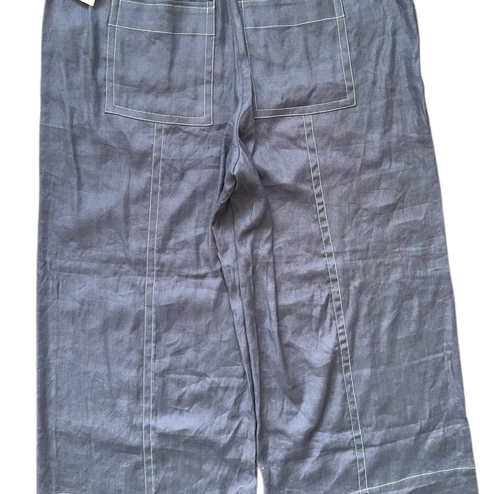 NEW Anthropologie Maeve Tie Waist Wide Leg Casual Breezy Linen Blend Pants XL - Picture 7 of 11